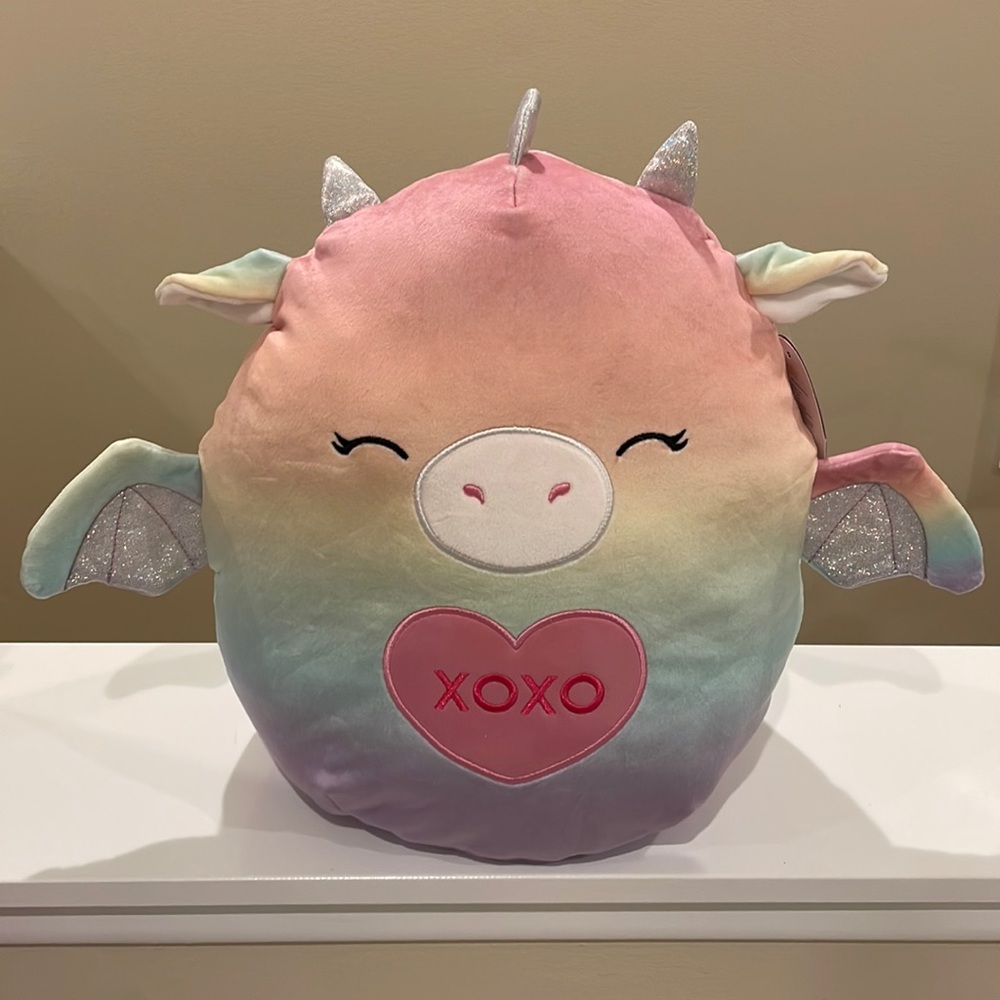 NWT 12” Duranza the Rainbow Dragon Valentine Squishmallow
